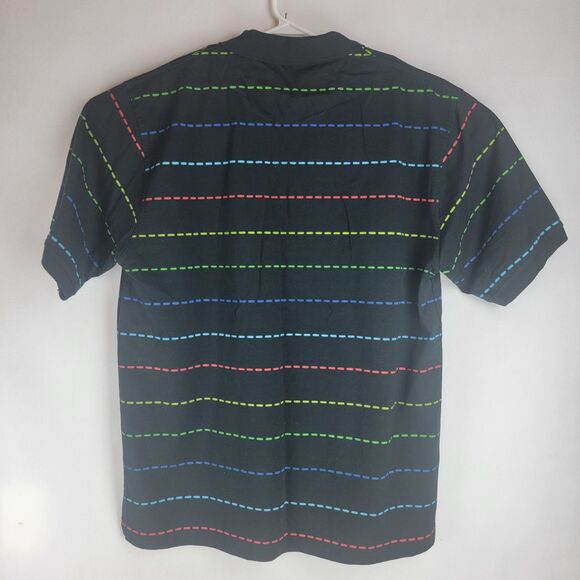 1928 for Disney Mens Size 2XL Multicolor Striped Cotton Y2K Polo - Picture 5 of 8